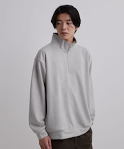 シルキータッチスエードハーフジップ
