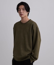 シルキータッチスエード クルーネックスウェット