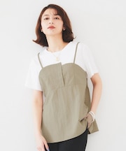 【洗える/Tシャツ】ビスチェドッキングプルオーバー