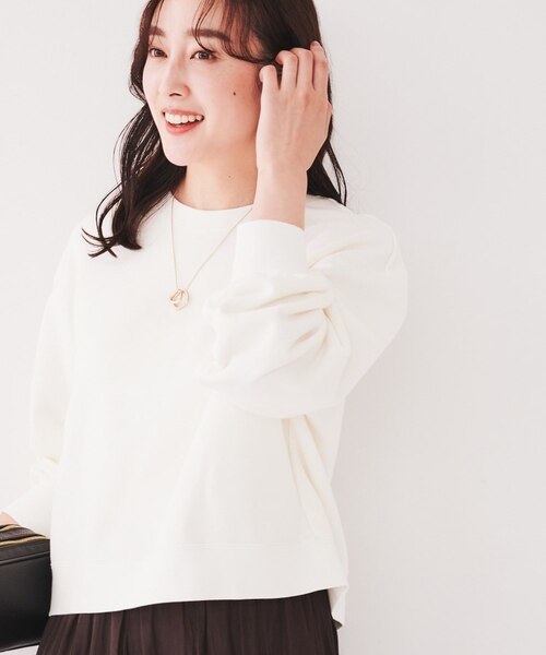 コットン100/スウェットライク】クロップド丈コットンプル