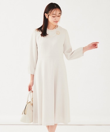 【通勤】フレアワンピース