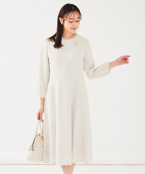 【通勤】フレアワンピース