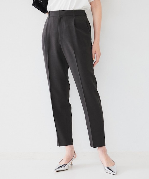 【接触冷感/UV/セットアップ可能】ライトウェイト タックテーパードパンツ