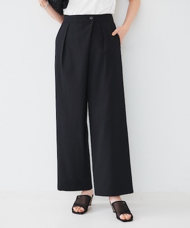 【セットアップ可能】フロントラップ ワイドパンツ