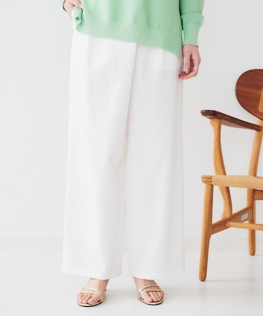 【セットアップ可能】フロントラップ ワイドパンツ