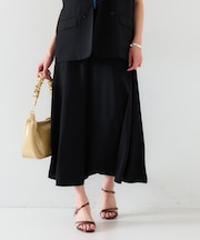 【セットアップ可/接触冷感/イージーケア】リラクミスト フレアスカート