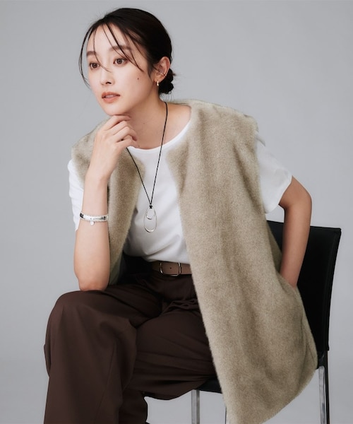 [最終価格] 高級リアルフォックスジレ 楽天市場】saga フォックスファー（ベスト・ジレ｜トップス