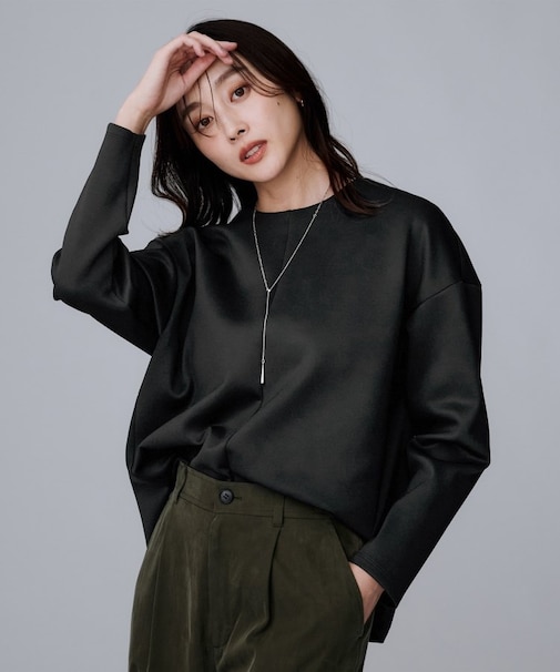 【セットアップ可/スポーティートップス】ダンボールジャージ プルオーバー