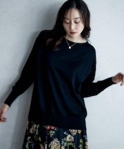 【8色展開/体型カバー/薄手】魅せるタイムレスニット