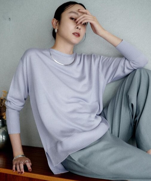 【8色展開/体型カバー】魅せるタイムレスニット