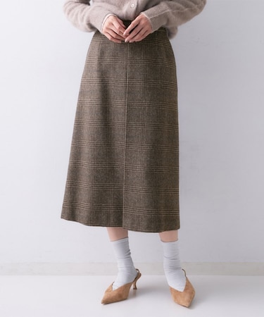 グレンチェックスカート