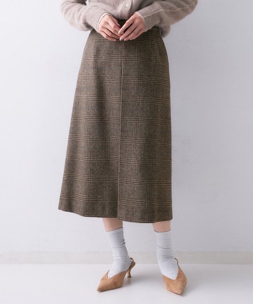 グレンチェックスカート