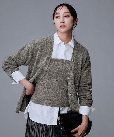 【トレンド/柔らかな素材感】ビスチェセットカーディガン