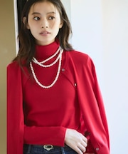 【洗える/アンサンブル可/ウール100%】ウールクルーカーディガン