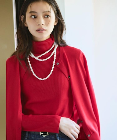 【洗える/アンサンブル可/ウール100%】ウールクルーカーディガン