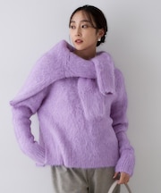 【ゆったり/モヘヤニット】アルパカ混シャギー プルオーバー