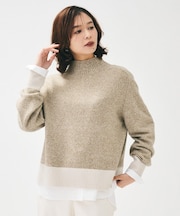 【8色展開/洗える】ウールカシミヤ ハイネックニット