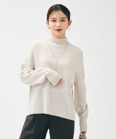 【8色展開/洗える】ウールカシミヤ ハイネックニット