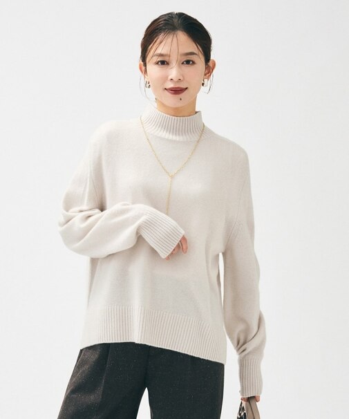 【8色展開/洗える】ウールカシミヤ ハイネックニット
