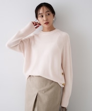 【重ね着もおすすめ/洗える】ウールカシミヤ クルーネックニット