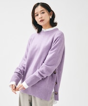 【重ね着もおすすめ/洗える】ウールカシミヤ クルーネックニット