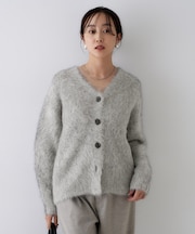 【ゆったり/モヘヤニット】アルパカ混シャギー カーディガン