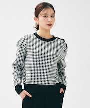 【一枚で着映え/コンパクト丈】チドリジャカード プルオーバー