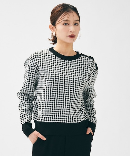 【一枚で着映え/コンパクト丈】チドリジャカード プルオーバー