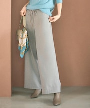 【きれいめリラクシー/ウエストゴム】ウールサキソニー ワイドパンツ