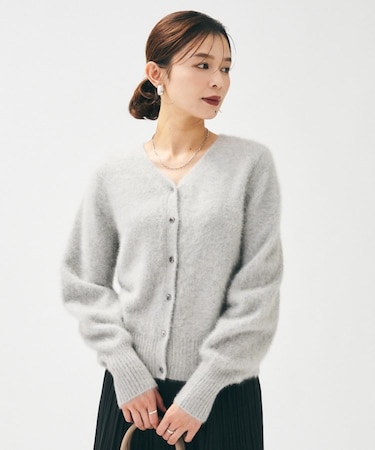 【大人な品格/ふわふわニット】フォックスカシミヤ2WAYカーディガン