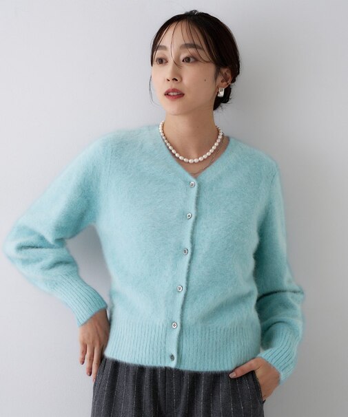 【大人な品格/ふわふわニット】フォックスカシミヤ2WAYカーディガン