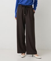 【ウエストゴム/リラックス】ソフトフラノワイドパンツ