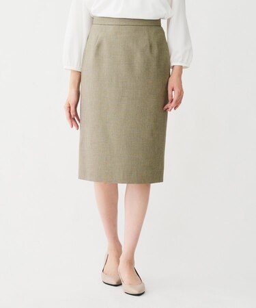 【通勤スーツ/オフィス】ドライメランジ タイトスカート