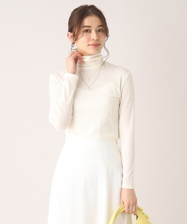 【インナーにおすすめ！】シアー タートルネックニット