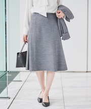 【通勤スーツ】ウール混ジャージ マーメイドスカート