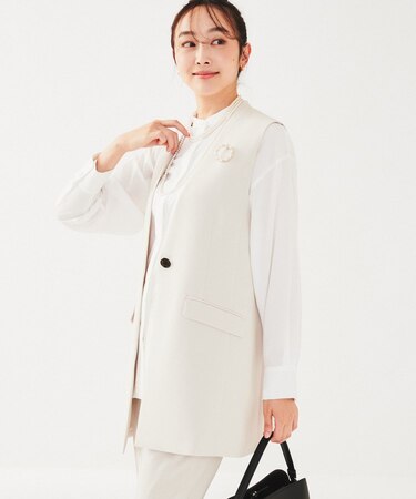 【セットアップ可能】カラーレスジレ