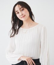 【きれいめ/エレガント】サテンオーガンジー インナーブラウス