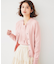 【アンサンブル可能】配色Vネックカーディガン