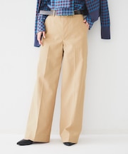コットンライク ワイドストレートパンツ