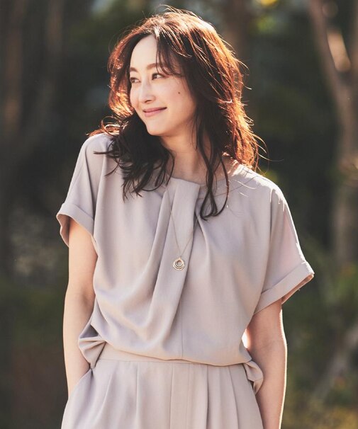 【セットアップ可/接触冷感/イージーケア】リラクミスト　2WAYブラウス