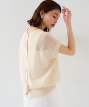 【前後2WAY/清涼感】コクーンシルエット プルオーバーニット