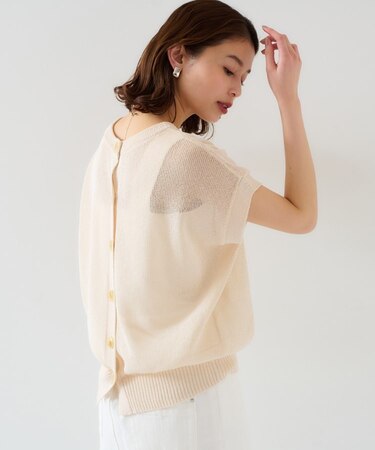 【前後2WAY/清涼感】コクーンシルエット プルオーバーニット