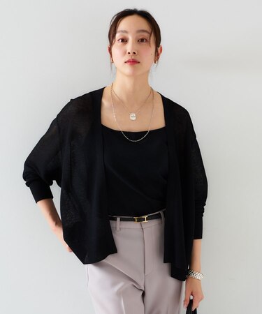 【体型カバー/日除け】ドルマンスリーブ ガーターカーディガン