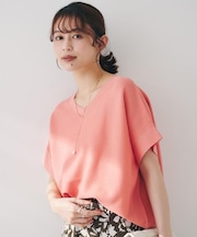 【12色展開/体型カバー/2way】バウンドスリーブニット