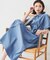【コットン100／前開き／夏ワンピ】ロングシャツワンピース