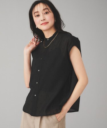 【TICCA】ドットエンブロイダリーフレンチシャツ