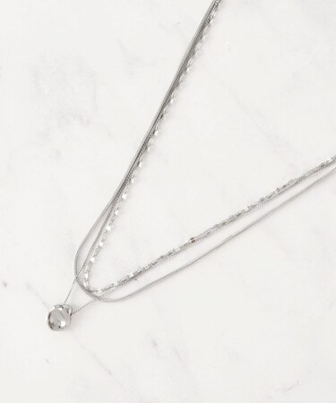 【ステンレス】レイヤードチェーンネックレス