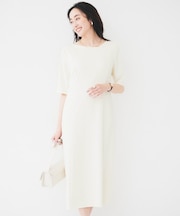 【きれいめ/上品/夏ワンピ】アシメネックワンピース