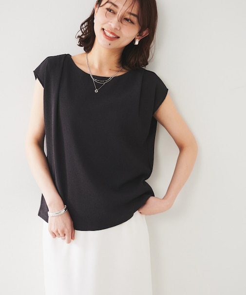 【ジャージ素材】インナードッキングシアーカットソー