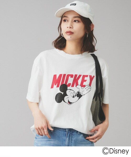 【GOOD ROCK SPEED】ミッキーマウスプリントT ホワイト Cassette Chart｜GOOD ROCK SPEED/Disney Mickey Mouse ミッキー